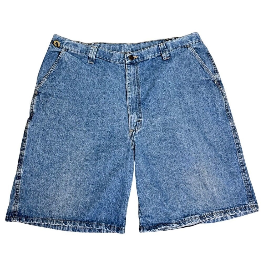 Wrangler Men's Denim Shorts 42 Utility Cotton Y2K Faded Vintage Workwear  Jorts